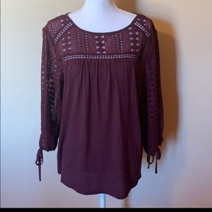 Loft maroon top-size m-NWT